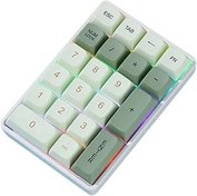 Resim Fangxuee 21 tuşları Mini klavye 2.4G kablosuz sayı pedi sayısal tuş takımı muhasebe Numpad oyun programlamatuş takımı B 