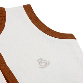 Resim Bistyle Organik Yelek Waffle Natural Style - Bej / 0-3 Ay 