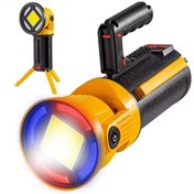 Resim Go İthalat Kırmızı Mavi Çakarlı COB Ledli Şarjlı Kamp El Feneri Işıldak MX-W5164-3 (5263) 