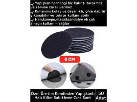 Resim Wintoup Özel Kendinden Yapışkanlı Yıkanabilir Tekrar Kullanılabilir Halı Kilim Kaydırmaz Cırt Bant 50 Adet 