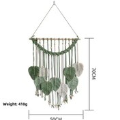 Resim Symbee Doğal Kanat Ve Yaprak Desenli El Dokuma Norveç Bohem Dekoratif Duvar Örtüsü - Serin Ve Zarif Ev Dekoru 