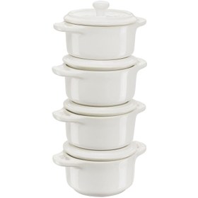 Resim Staub Mini Cocotte Seramik Güveç Seti 4'lü Fildişi 