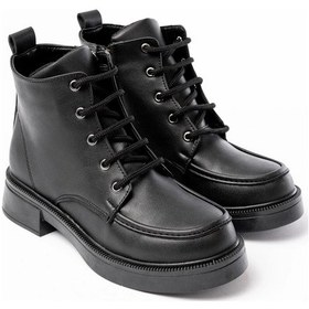 Resim 02-2001 Siyah Bağcıklı Fermuarlı Günlük Kadın Bot Çok Renkli 