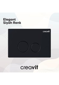 Resim Creavit Terra Mat Siyah Boyalı Kumanda Paneli GP9002.01 Mat Siyah 