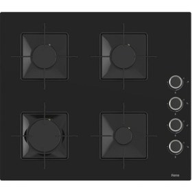 Resim Ferre QBL63CS - SS205 - D077 Flowart Serisi Siyah Ankastre Set 