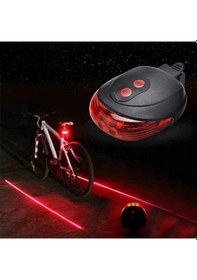 Resim Skyhawk Güvenlik Şeritli Bisiklet Lazer Led Stop Lambası 7 Fonksiyonlu Siyah 