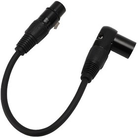 Resim Vkemall Xlr Mikrofon Uzantı Kablosu 90 Derece 3 Pin Erkekdişi Bağlantı - 1.8m, Anti-parazit, Ses Enstrümanları Ve Stüdyolar İçin Diğer 