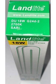 Resim Landlite PL-C 18W/827/2P 1CT/2700K SARI IŞIK Enerji Tasarruflu Ampul PLC 