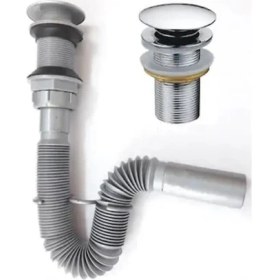 Resim Pop Up Bas Aç Körüklü Lavabo Sifonu 