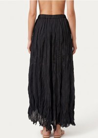 Resim SHIN Butik SHIN Kırışık Dokulu Uzun Etek - Siyah 