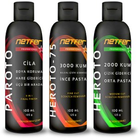 Resim Netfer 3'lü Ince Orta Pasta Cila Set - 3x100 ml 