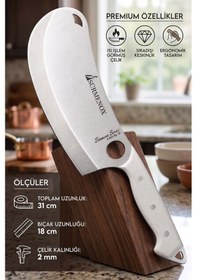 Resim Sürmene Serisi Börek Pizza Bıçağı Beyaz Verzalit Sap Pide Salata Kıyma Mutfak Bıçak Hds-155 