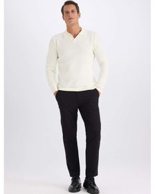 Resim DeFacto Jogger Düz Paça Her Yöne Esneyen Yazlık Kumaş Pantolon B7520AX25SPBK27 