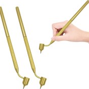 Resim Sanatsal Yazı ve Detaylı İşler için Altın Metal İnce Çizgi Fırçası, Dayanıklı Kawaii Okul Malzemeleri, Öğrenciler ve Yaratıcı İnsanlar için İdeal, Pürüzsüz Yazı Aracı 