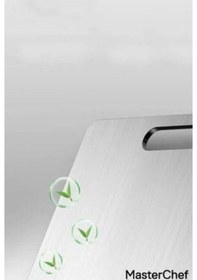 Resim Master Chef Paslanmaz Çelik Kesme Tahtası - Hijyenik Dayanıklı Ve Şık Gümüş 