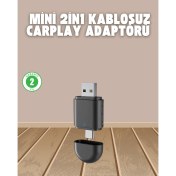 Resim Alvo Store Buğz Kablosuz Carplay Adaptörü – Usb-A & Type-C Uyumlu Hızlı Bağlantı Cihazı 