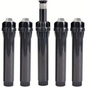 Resim 5 adet 1/2" Dişi Dişli Pop-up Su Püskürtme Başlığı 0-360 Açılı Püskürtme Açısı Ayarlanabilir Sulama Başlıkları Bahçe Tarımı İçin 