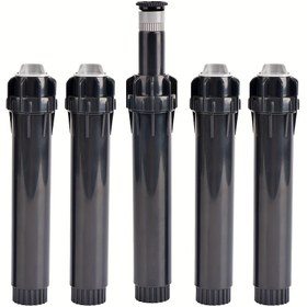 Resim 5 adet 1/2" Dişi Dişli Pop-up Su Püskürtme Başlığı 0-360 Açılı Püskürtme Açısı Ayarlanabilir Sulama Başlıkları Bahçe Tarımı İçin 