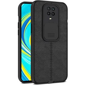 Resim Teleplus Xiaomi Redmi Note 9S Lensi Kamera Korumalı Deri Dokulu Silikon Siyah Kılıf 