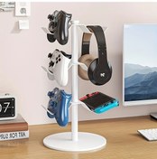 Resim Gaojunshop01 Evrensel Oyun Kumandası Ve Kulaklık Standı 3 Katlı Metal Aksesuar Rafı Beyaz 