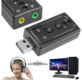 Resim Wozlo 7.1 USB Ses Kartı Harici USB Sound Kart Virtual 3D Çevirici 