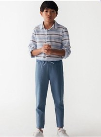 Resim Nk Kids Erkek Çocuk Pamuklu Beli Lastikli Pantolon-13825-indigo İndigo 