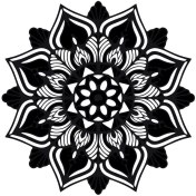 Resim Çiçek Deseni (Oto-Motor-Laptop-Duvar-Dekor) (Tip 1) 10 x 10 cm 