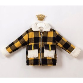 Resim cskticaret Anne Çocuk Yenidoğan Bebek Ekose Kürklü Mont Unisex 