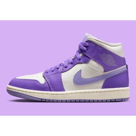 Resim Nike Air Jordan 1 Mid Sneaker Kadın Ayakkabı BQ6472-504 