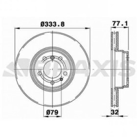 Resim FREN DISKI ON BMW E38 99-01 Z8 E52 00-03 BRAXIS AD1066 OEM 