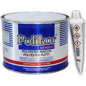 Resim Evimdeyokyok Polikor Polyester (Çelik) Macun 400GR Piyasanın En Iyisi Polikor 