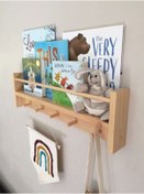 Resim EMTA 50 Cm Ahşap Raf Askilik Montessori Kitaplık 