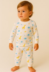 Resim aden kids %100 pamuk çocuk alt üst pijama takımı 