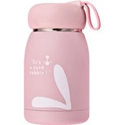 Resim Symbee 320ml Çift Katmanlı Paslanmaz Çelik Termos, Sızdırmaz Taşınabilir Pembe Su Şişesi Siyah 
