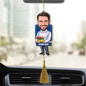 Resim Kişiye Özel Öğretmen Karikatürlü Araba Süsü 