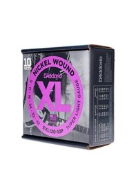 Resim D'addario Exl120-10p Xl Nickel Serisi Elektro Gitar Tel Seti Super Light - 09-42 - 10'lu Paket 