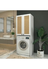 Resim Kenzlife Çamaşır-kurutma-bulaşık Makinesi Dolabı Mahidevran Mat Beyaz 180 70 60 Hazeran Kare Mdf Gövde 