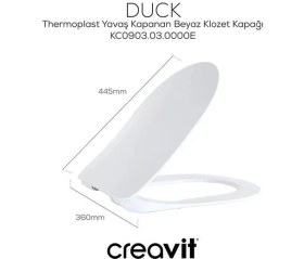 Resim Creavit Free Asma Klozet (FE320.00) + Duck Tp Yavaş Kapanan Kapak 2'li Set 