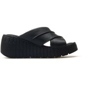 Resim Venüs Kadın Hakiki Deri Topuklu Terlik 25y 24340252y Z Siyah Siyah 