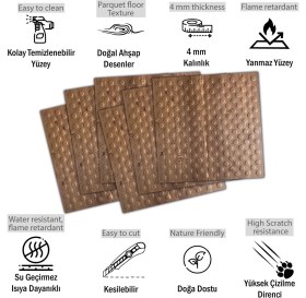 Resim 3 Boyutlu Duvar Paneli Kabartmalı Puantiye Desen Pvc 41X41 Cm/ 6 Adet /1 M² Antik 