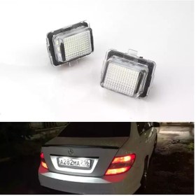 Resim Mercedes W204 Led Plaka Aydınlatma Lambası Takımı Yıldız Tuning