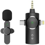 Resim Daytona K9 Wireless 3ın1 Kablosuz Type-C-Lightning-Jaklı Mikrofon 