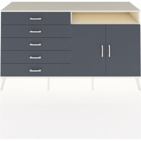 Resim Hyperion Konsol 2 Raflı 5 Çekmeceli 2 Kapaklı 176x44x99 Aytaşı-an Aytaşı-antrasit 