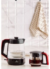 Resim Karaca Glass Tea Xl 2 In 1 Cam Su Isıtıcı & Çay Makinesi 