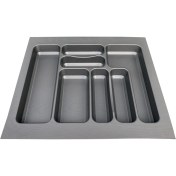 Resim Dizaynaks Versa Antrasit Dokulu Çekmece Içi Kare Plastik Kaşıklık 55 x 49 