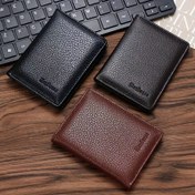 Resim Erkek Minimalist Cüzdan USD Cinsinden, Ultra İnce ve Kompakt Dikey Tasarım, Çoklu Kart Yuvaları, Bozuk Para Kesesi ve Küçük Cüzdan ile Yumuşak Dokunuş. 
