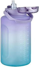 Resim Vagonlife MEGA Büyük Boy 2500ml 2.5Litre Pipetli/Pipetsiz Kullanım Çift Renk Motivasyon Matarası 