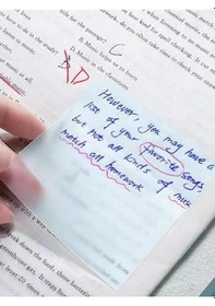 Resim Şeffaf Posit Yapışkanlı Not Kağıdı Pos İt -mavi 