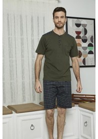 Resim Kly 7612 Erkek Midi Yaka 3'Lü Pijama Takım 