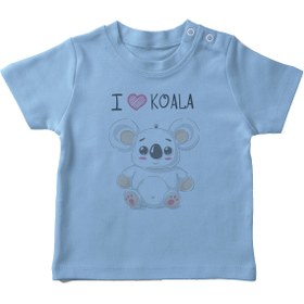 Resim Angemiel Baby Tombul Koala Erkek Bebek Tişört Mavi B0463MDBBKETSRT 